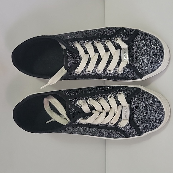 bebe Dane-L Lace-Up Glittery Sneakers - Picture 1 of 4